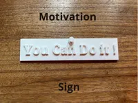 You Can Do It motivation sign single-color