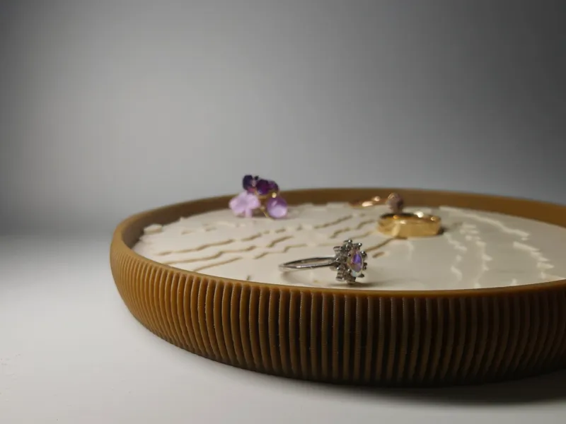 Elegant Daily Organizer Tray Topographic