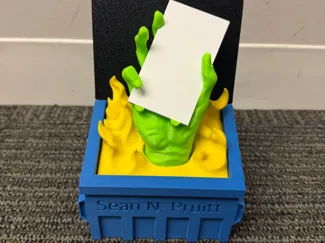 Zombie Dumpster Fire Business Card Holder