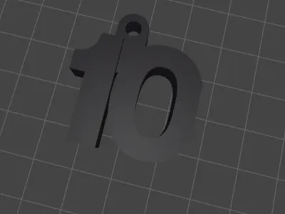 Number 10 keychain