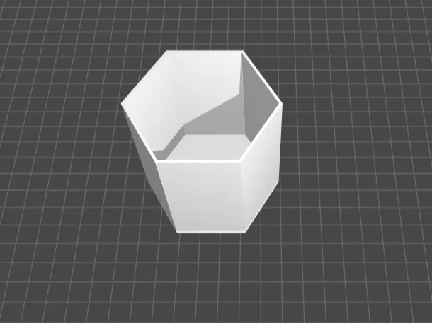 Simple hexagonal desk organizer