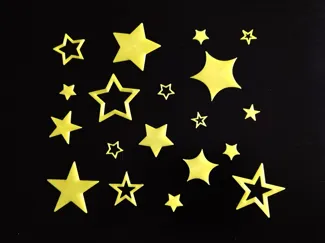 Stars set decorative glow in the dark