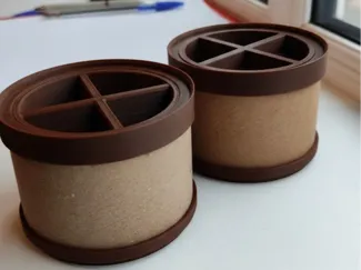 Parametric Reusable Cardboard Spool Storage