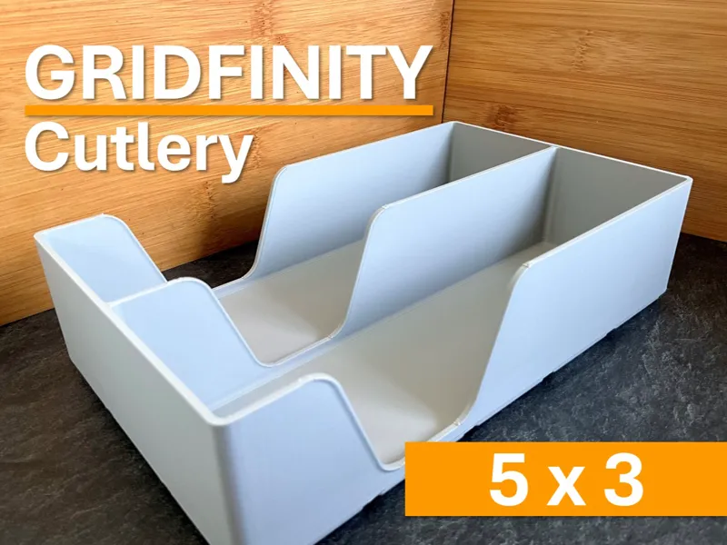 5x3 (1d) Gridfinity Besteck Organizer