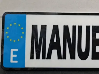 matrícula Europea personalizable