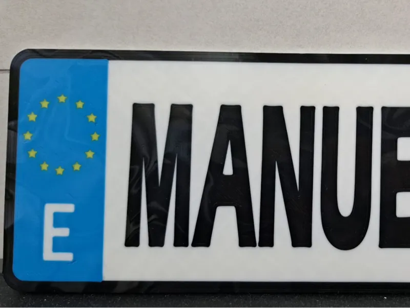 matrícula Europea personalizable