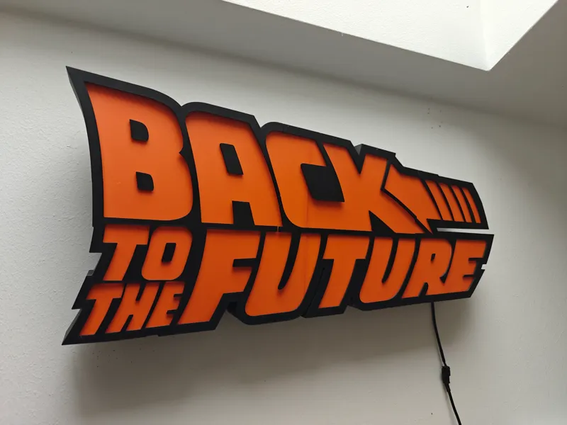 Back To The Future BIG LED Lamp 54cm