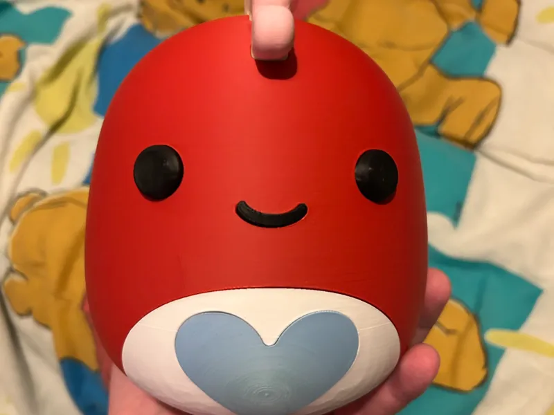 Squishmallow Dino with Hearts on spine