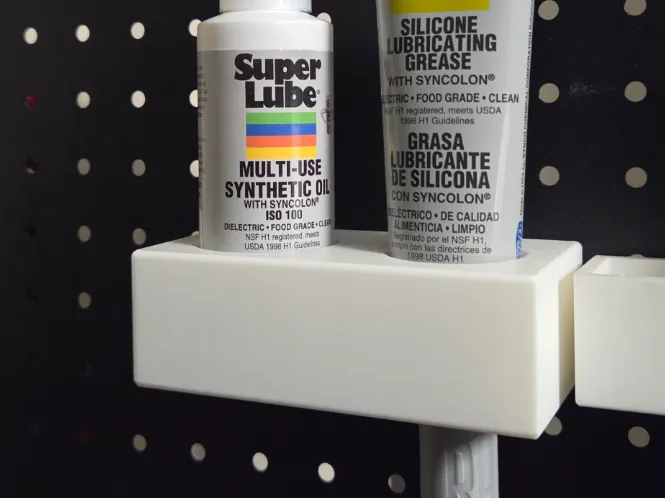 Super Lube Oil and Grease pegboard holder
