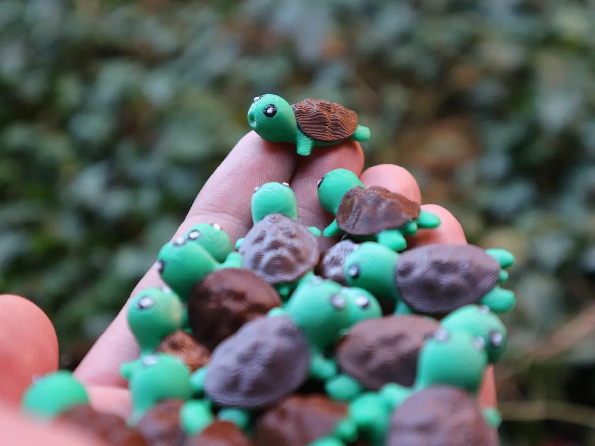 Cute tiny turtless & Keychain - No support  by RubberDuckArmy MakerWorld: Download Free 3D Models - 3D model önizlemesi