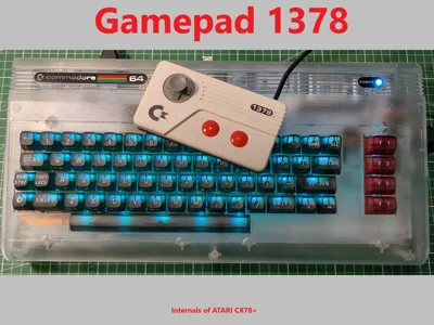Commodore Gamepad 1378 case for the Atari CX78+