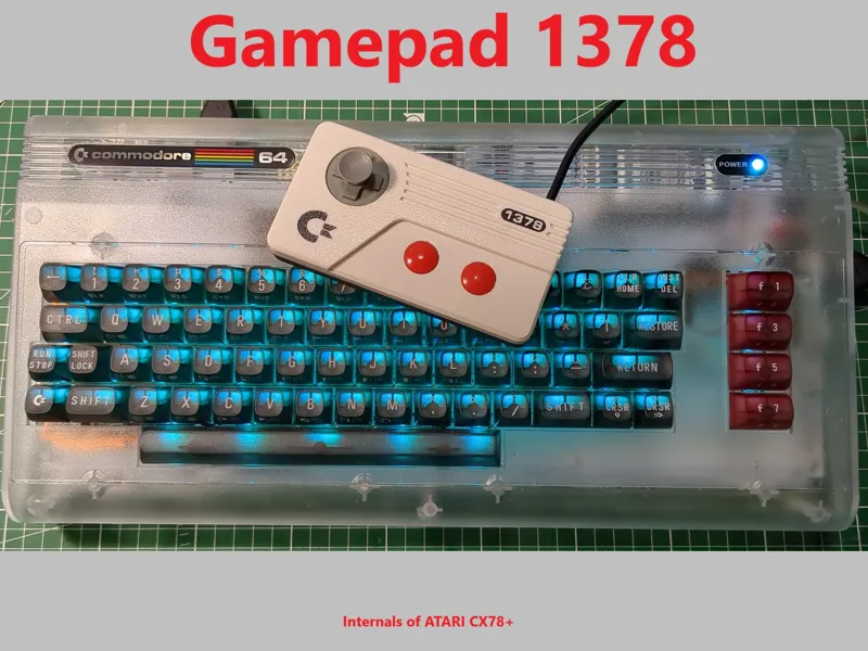 Commodore Gamepad 1378 case for the Atari CX78+