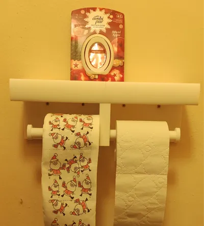 Double toilet paper holder