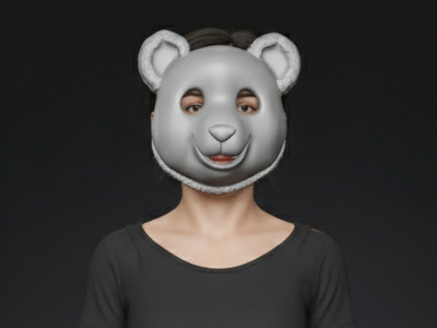 Panda face mask