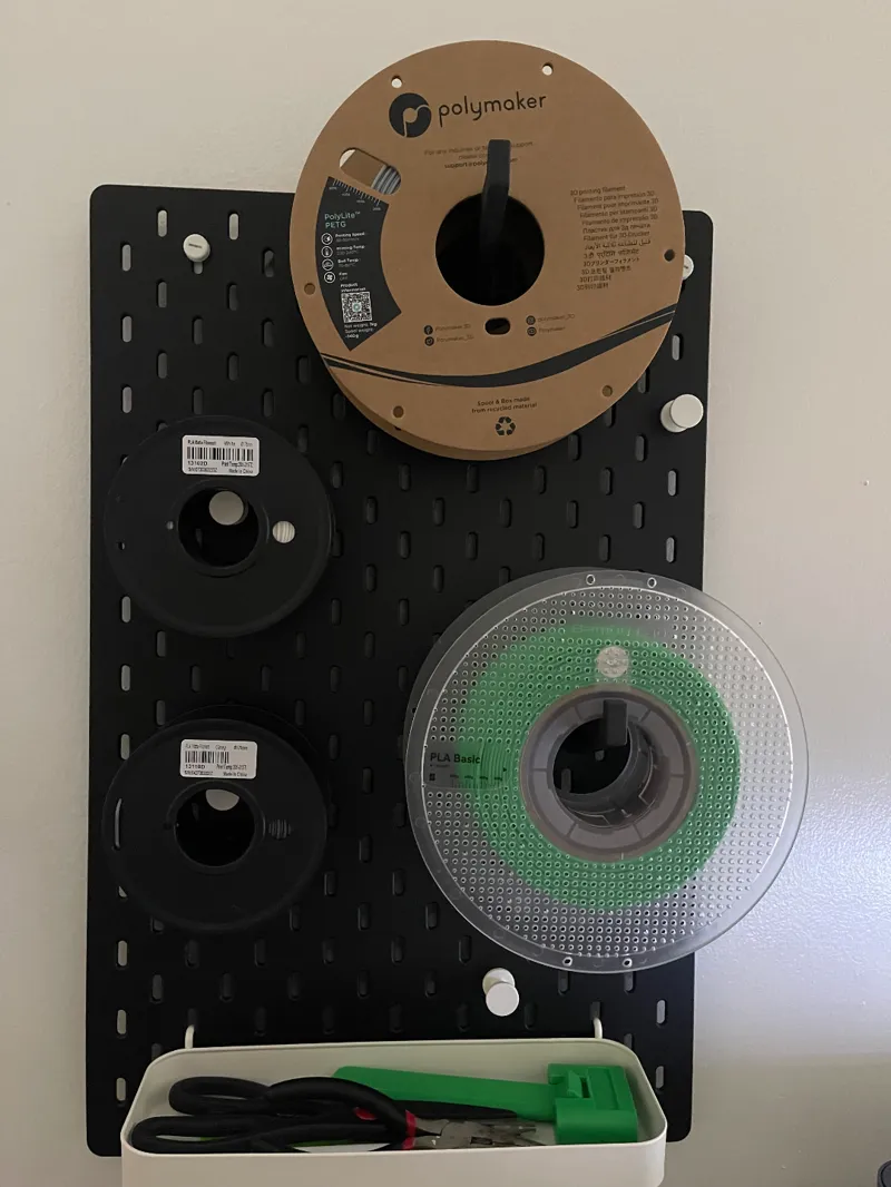 Spool Holder for Ikea Pegboard Skadi