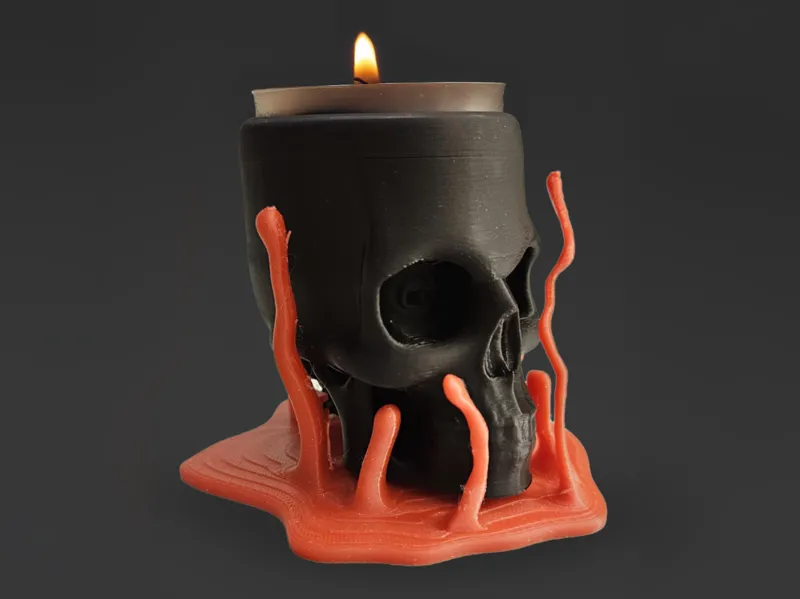 Skull Candle Holder 
