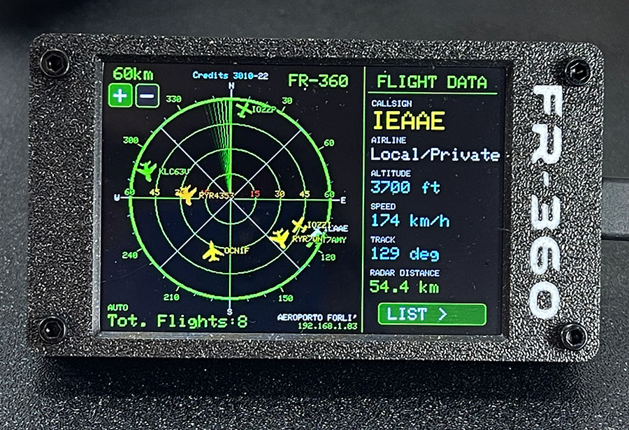Flight Radar 360 ESP32 CYD TFT 2.8"/3.5" WebServer - 1