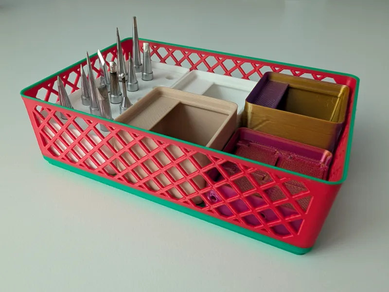 Stackable gridfinity storage basket [PARAMETRIC]