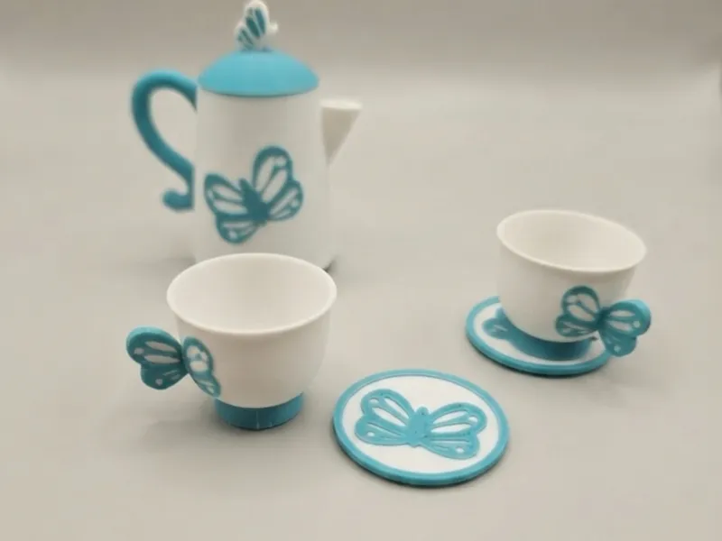 tea set dinette butterfly