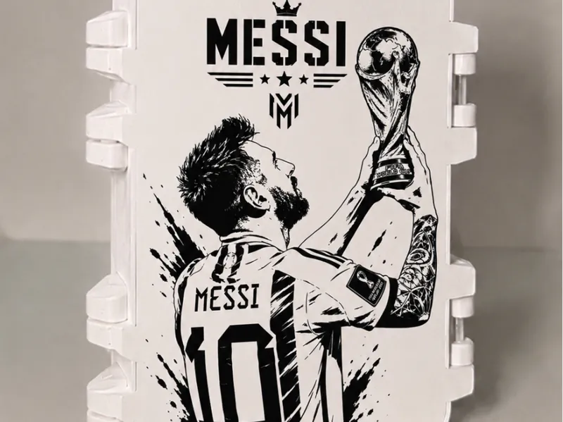 Caja organizadora de cromos de fútbol – Messi