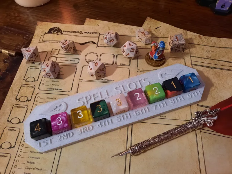 Spell Slot Tracker- Fireball Theme