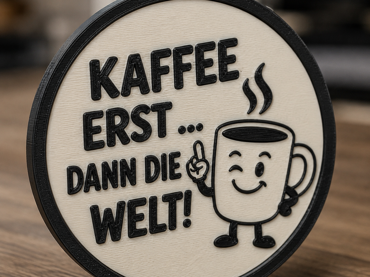 Kaffee First… Dann die Welt! Untersetzer 