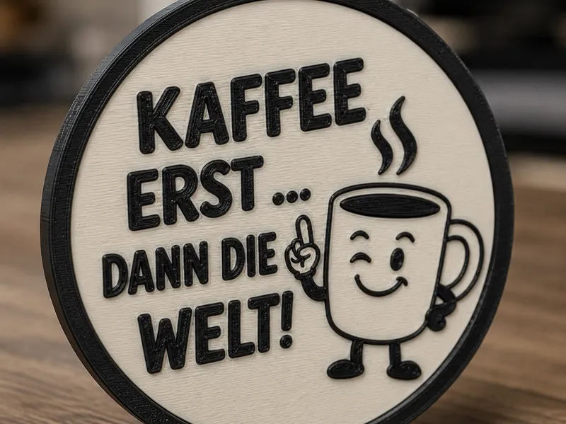 Kaffee First… Dann die Welt! Untersetzer 