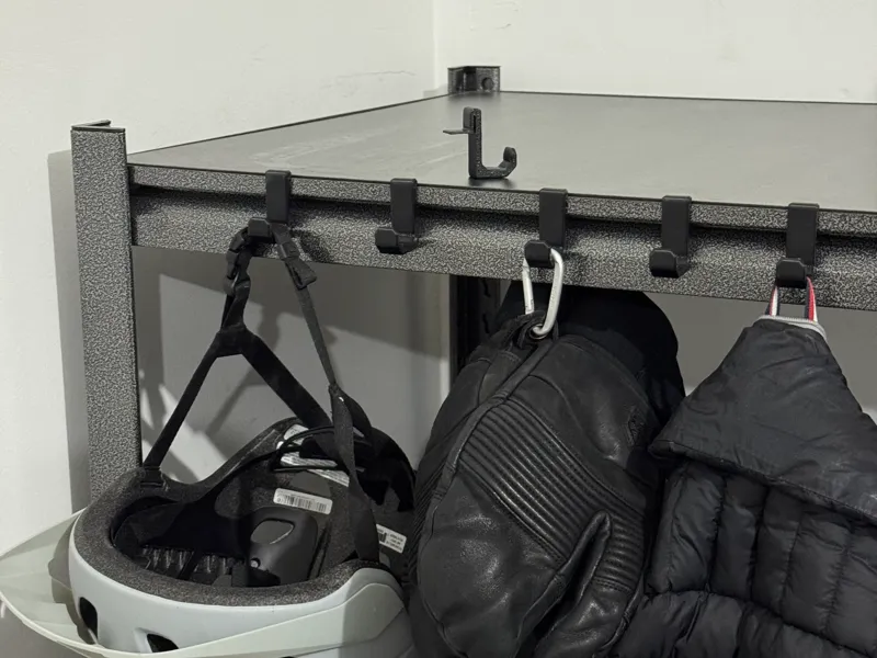 Hook for Adjustable Garage Shelves