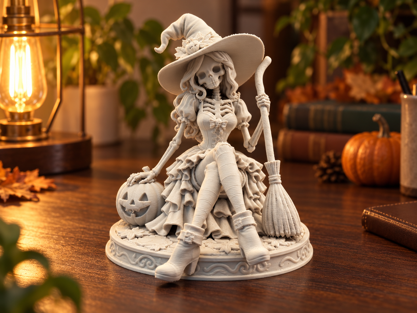 Sitting Skeleton Witch - 3D printed Characters, in stock in India