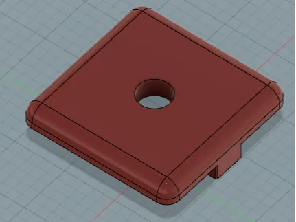 Endcap for 1.5"x1.5" aluminum extrusion