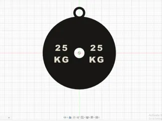 Gym Weight Plate Keychain – 25KG Mini Plate
