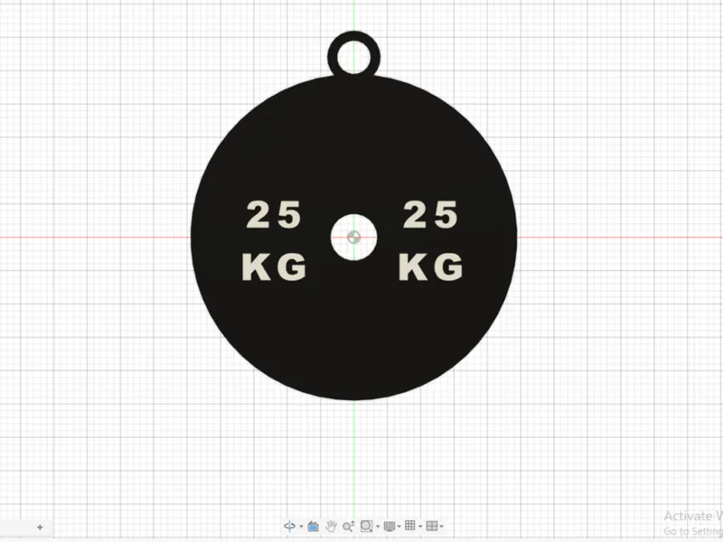 Gym Weight Plate Keychain – 25KG Mini Plate 