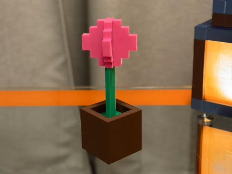 Minecraft Allium flower in pot - no AMS & AMS