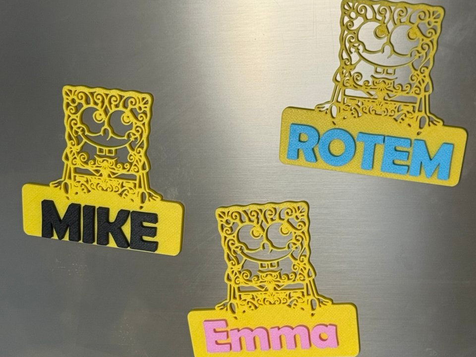 SpongeBob Room Sign (4x2mm Magnets)