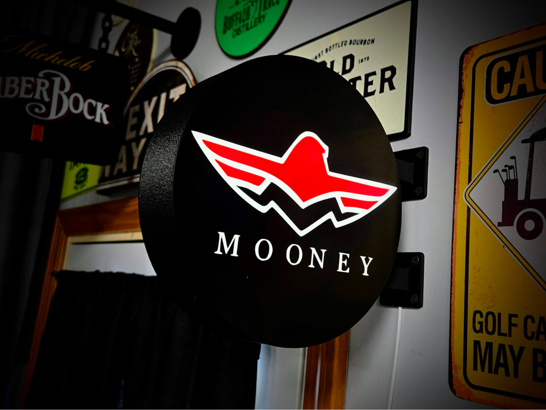 MOONEY AIRCRAFT -2-Sided Gas Style Lightbox Sign