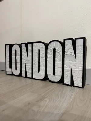 LONDON illuminated sign Lightbox led lithophane by ...