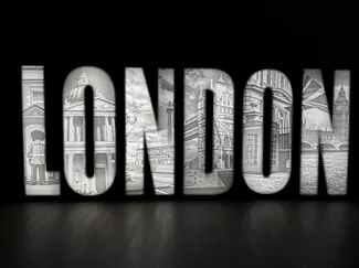 LONDON scritta illuminata Lightbox led lithophane