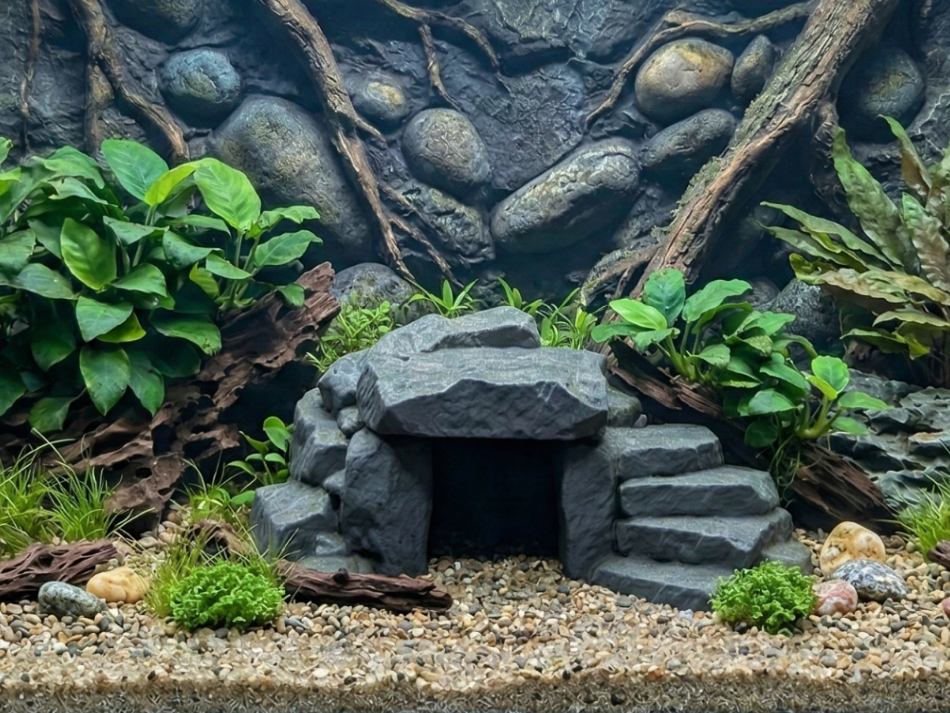 Aquarium Terrarium Stone Boulder Rock Cave Hideout