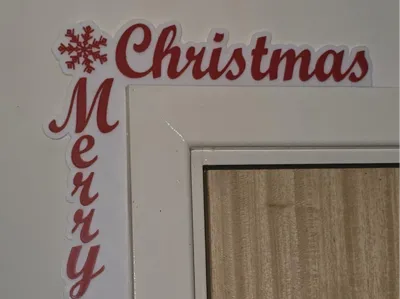 merry christmas door frame decoration