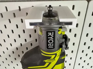 Ryobi RTR18 holder for Ikea Skadis pegboard