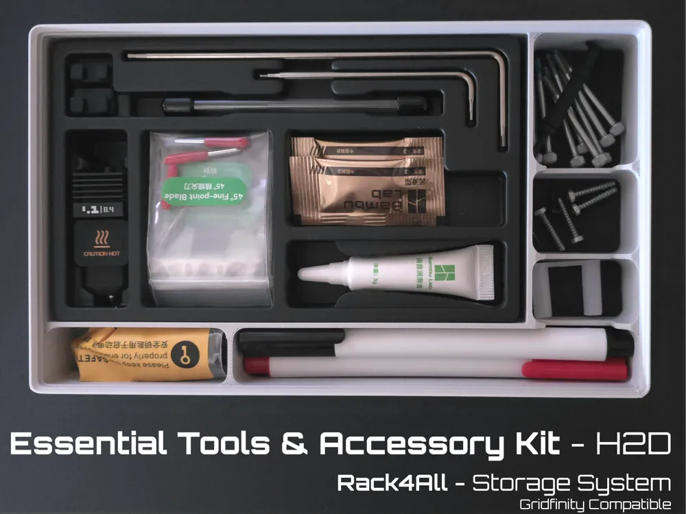 Essential Tools & Accessory Kit for H2D-Rack4All by Jorge Rui