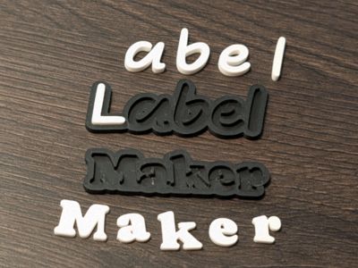 3D Label Text Generator - AMS Optional