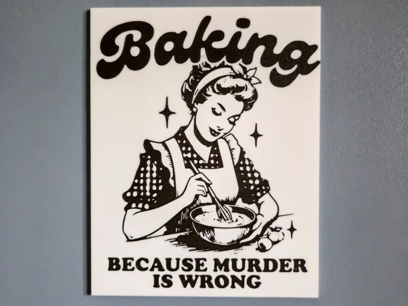 Funny murder quote - Vintage style