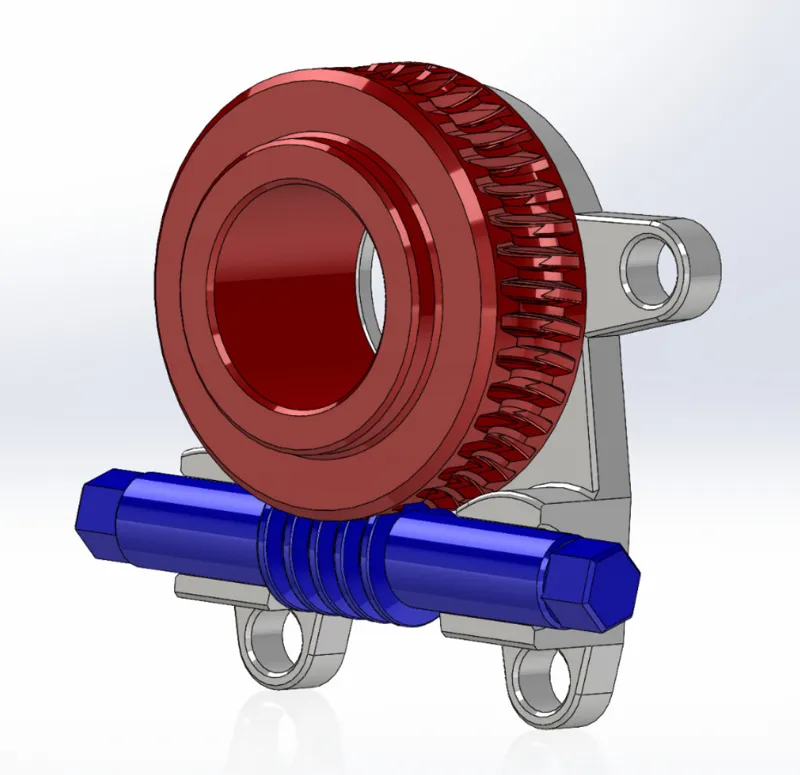 40:1 Worm Gearbox -> TR12x3 Thread Input NO SCEWS