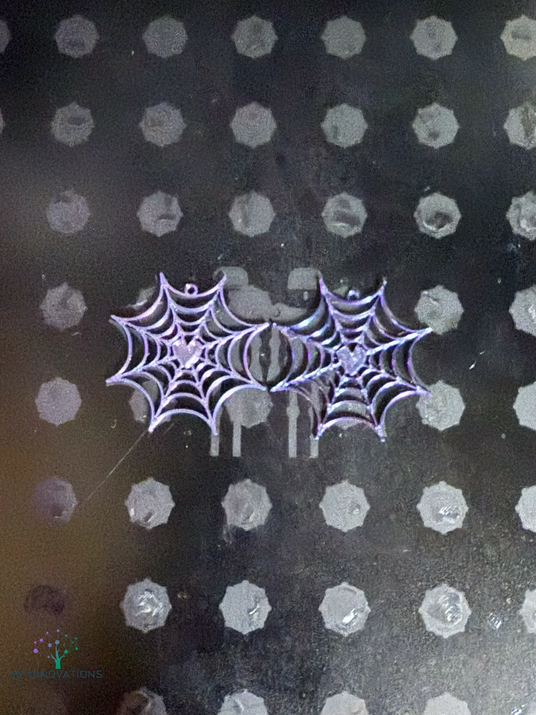 Spider Web with Heart Earrings view 3