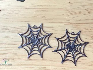 Spider Web with Heart Earrings