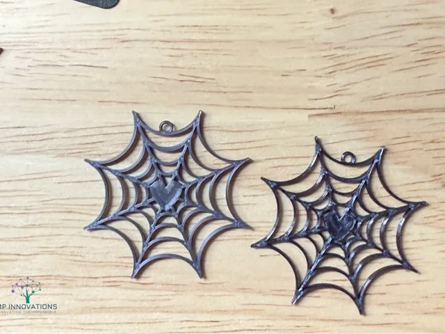 Spider Web with Heart Earrings