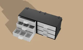 Modular Storage Box With Drewers