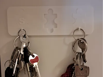 Puzzle Piece Keychain Holder