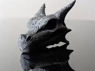 Detailed pokemon glurak skull
